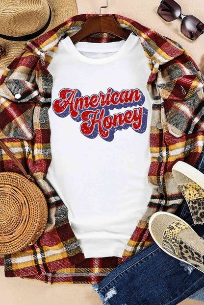 Camiseta con puños American HONEY