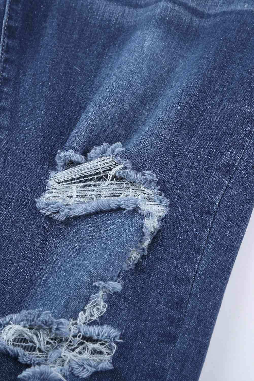 Jean Baeful taille haute avec ourlet effet vieilli