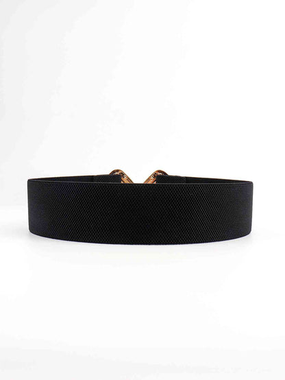 Ceinture large élastique à boucle géométrique