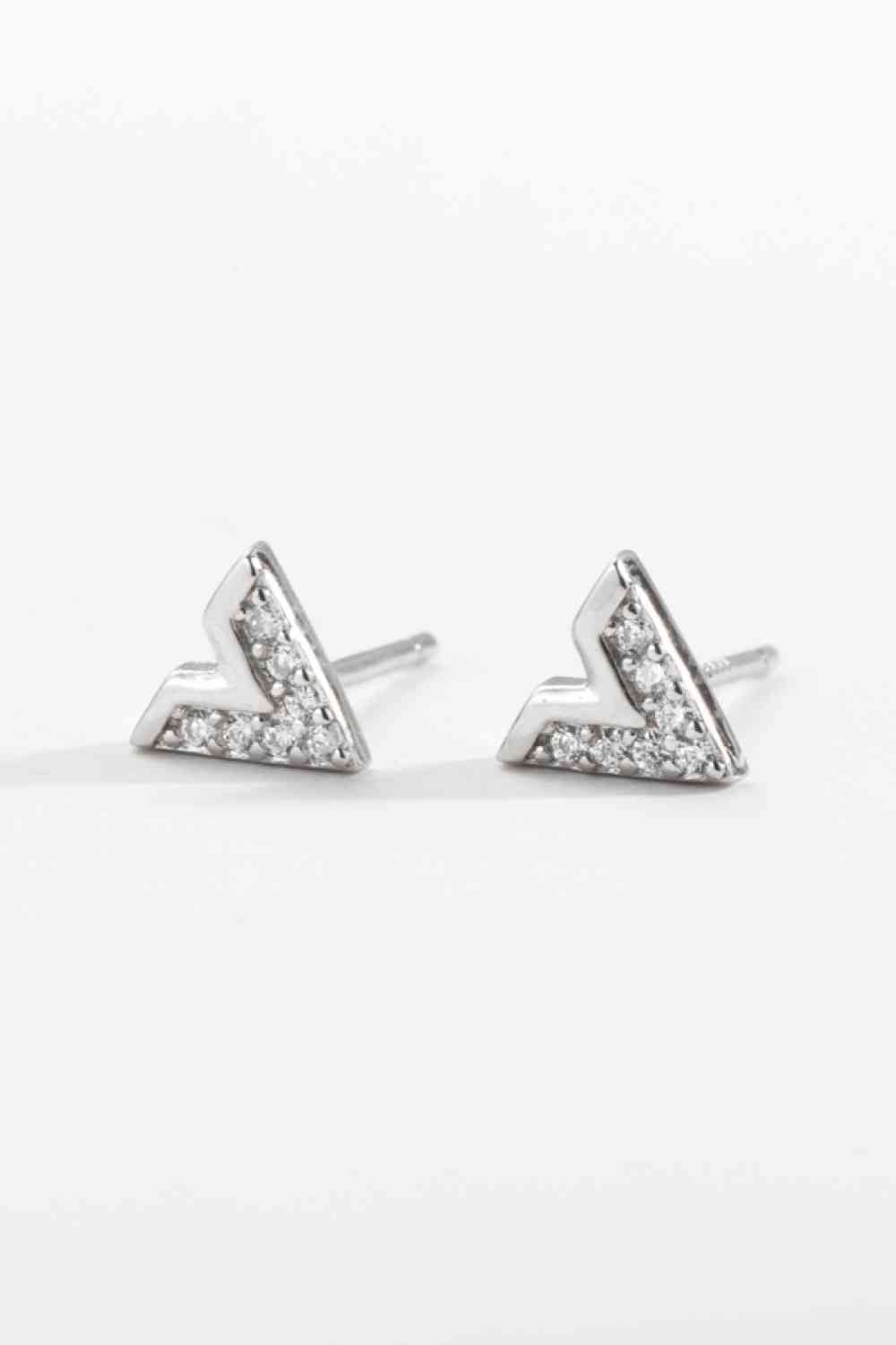 Boucles d'oreilles à tige en argent sterling 925 avec zircone