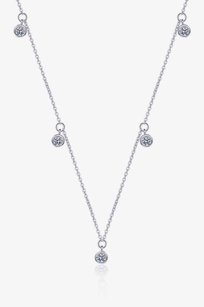 Moissanite Rhodium-Plated Necklace