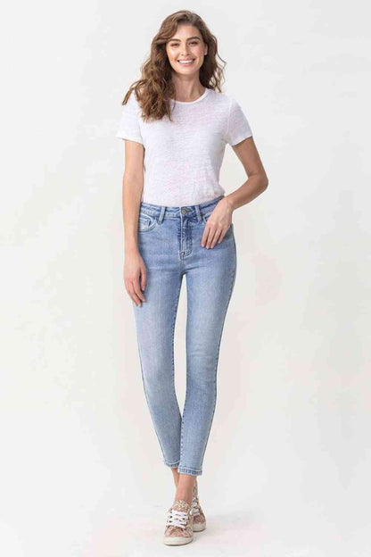 Lovervet - Jean skinny court taille haute Talia pleine taille