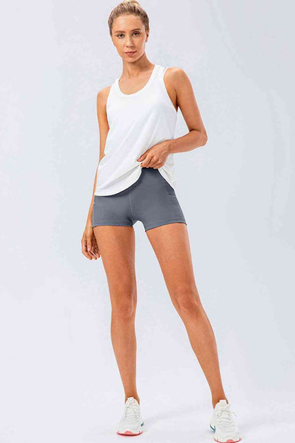 Shorts deportivos slim fit con cinturilla ancha