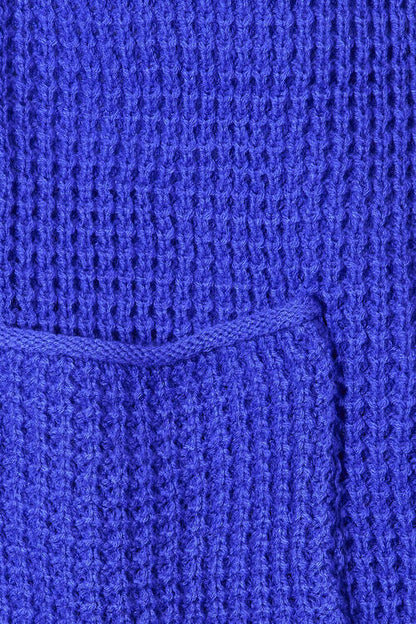 Zenana Cardigan ouvert sur le devant en tricot gaufré pleine taille