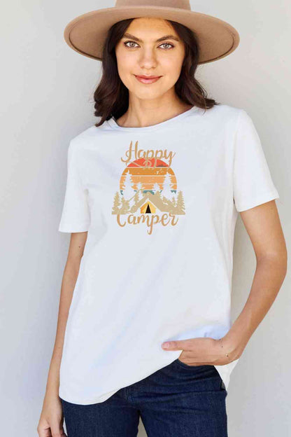 Camiseta gráfica HAPPY CAMPER de tamaño completo de Simply Love