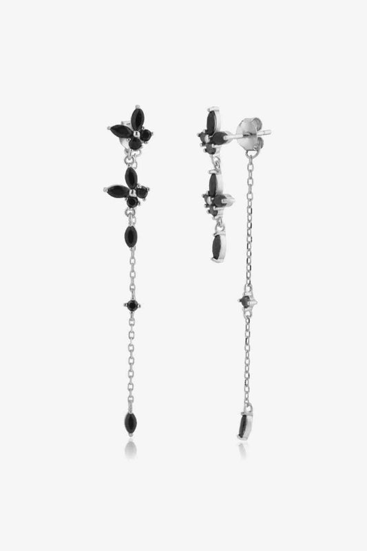 Boucles d'oreilles en argent sterling 925 avec zircon incrusté