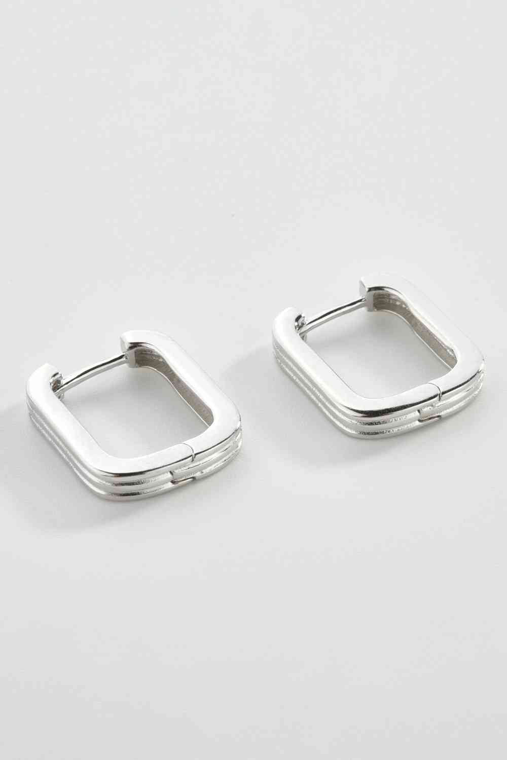 Boucles d'oreilles géométriques en argent sterling 925