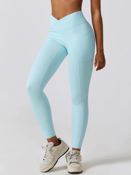 Leggings activos con cintura ancha