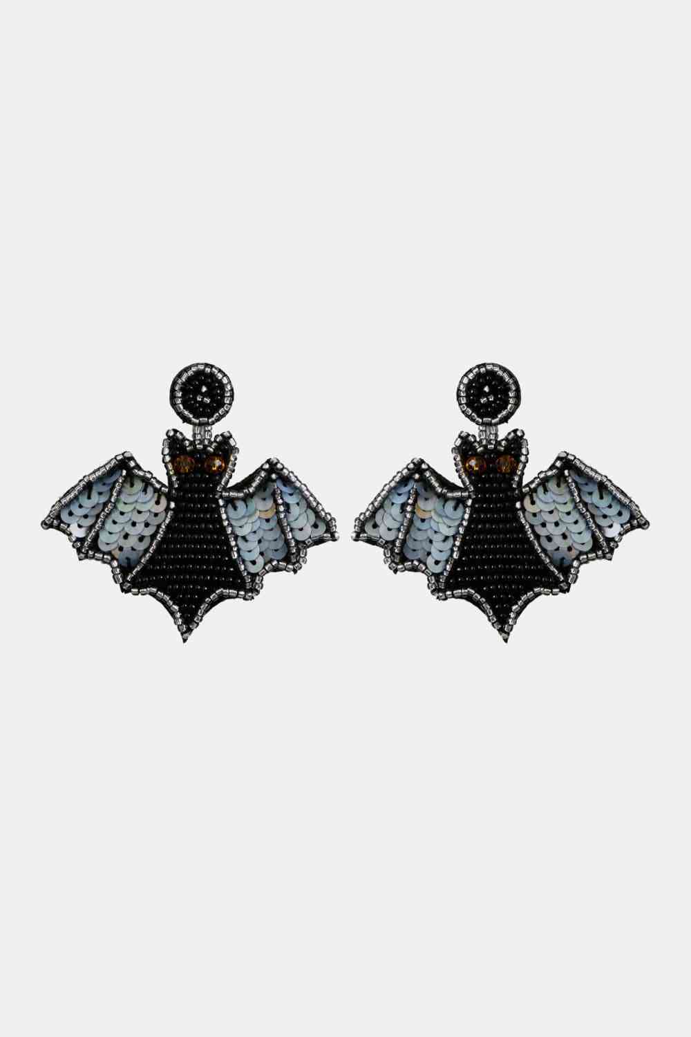 Boucles d'oreilles pendantes en perles en forme de chauve-souris