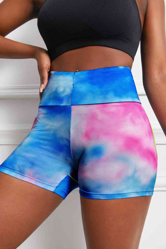 Shorts de yoga con cintura alta y cintura ancha