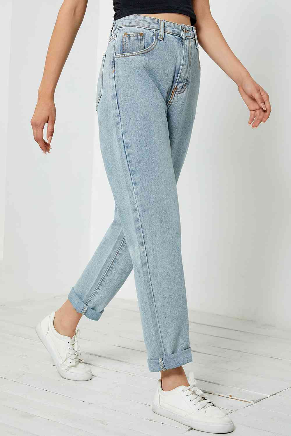 Jeans rectos de cintura alta