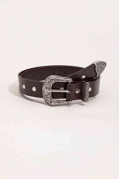 Ceinture cloutée en cuir PU