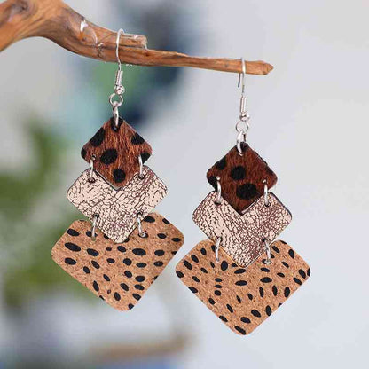 Boucles d'oreilles pendantes en alliage