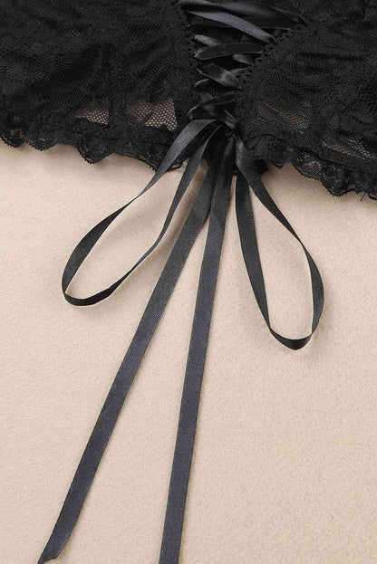 Brassière en dentelle à lacets