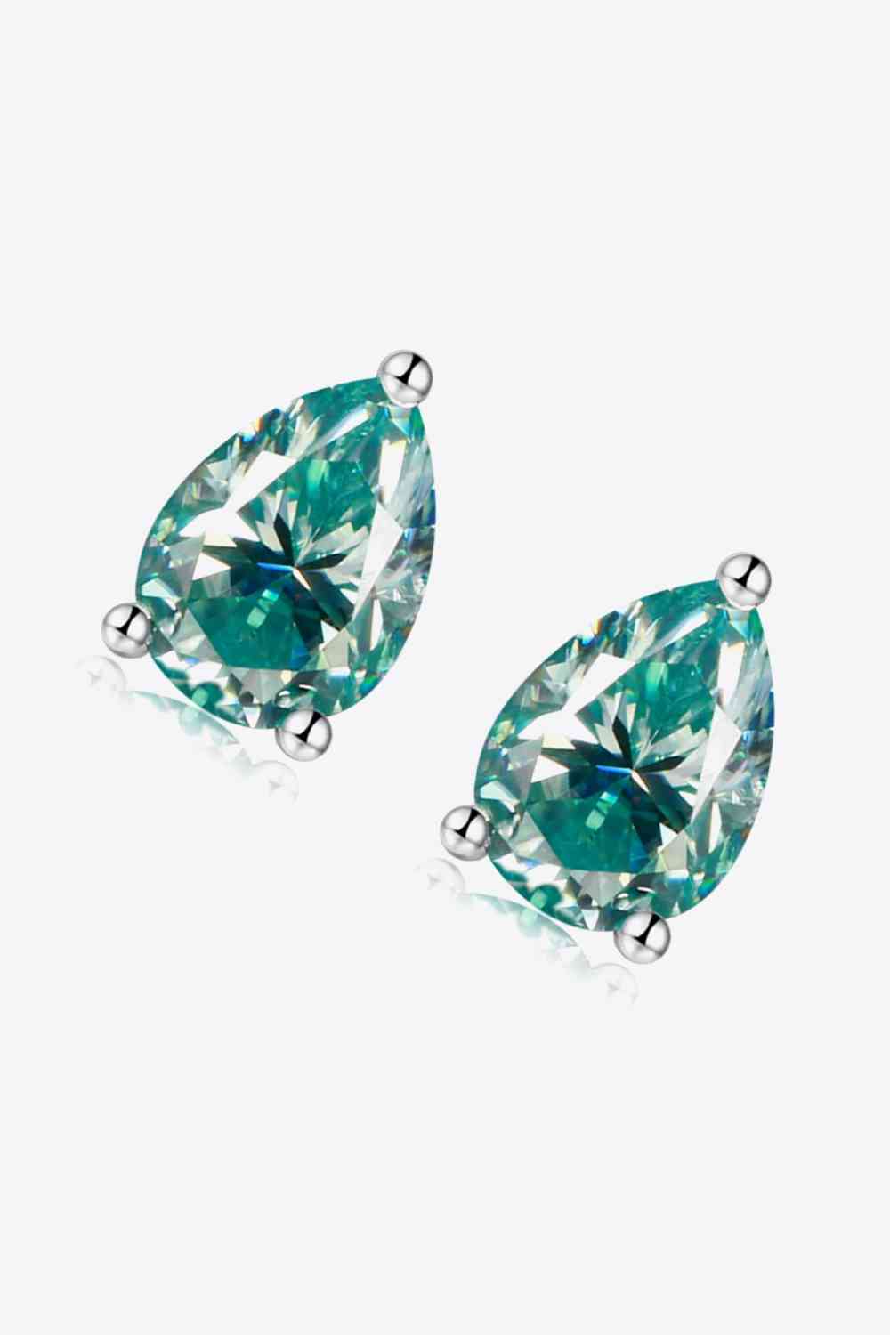 Boucles d'oreilles en forme de larme moissanite 2 carats