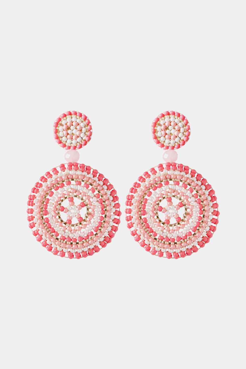 Boucles d'oreilles pendantes de forme ronde de style Boho en perles