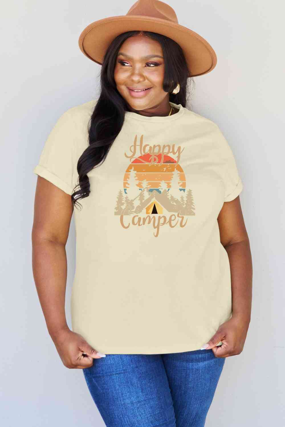 Simply Love Pleine Taille HAPPY CAMPER T-shirt graphique