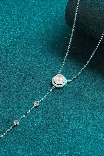 Collier plaqué rhodium moissanite