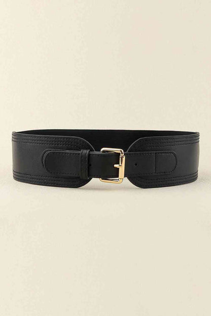 Ceinture large élastique en PU