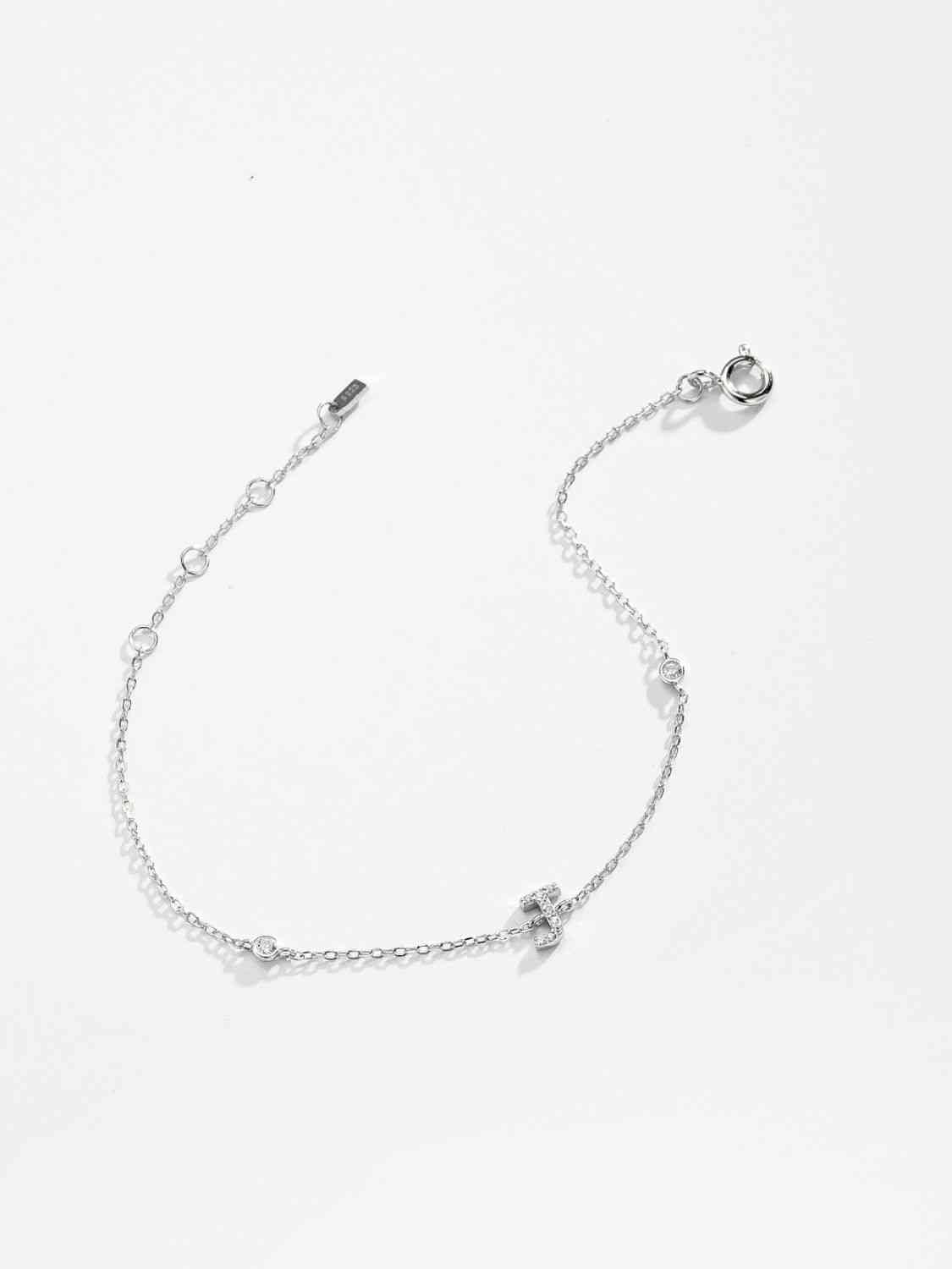 Pulsera de plata de ley 925 con circonitas G To K