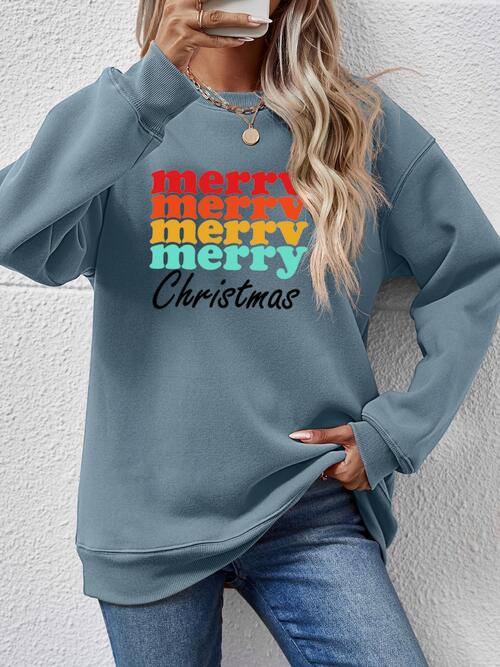 JOYEUX NOËL Sweat-shirt graphique à manches longues