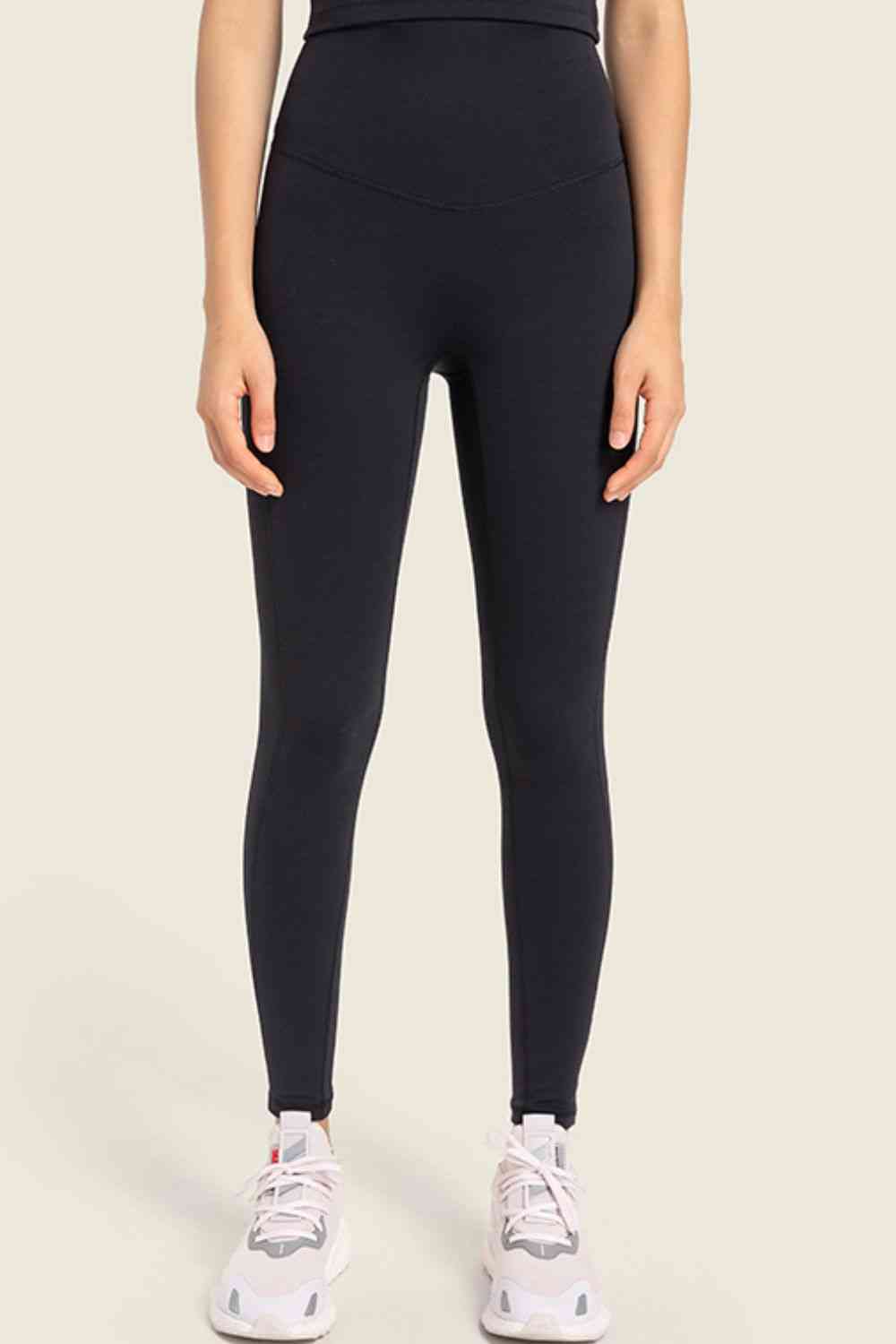 Leggings de yoga con cintura ancha y talle alto sin costuras