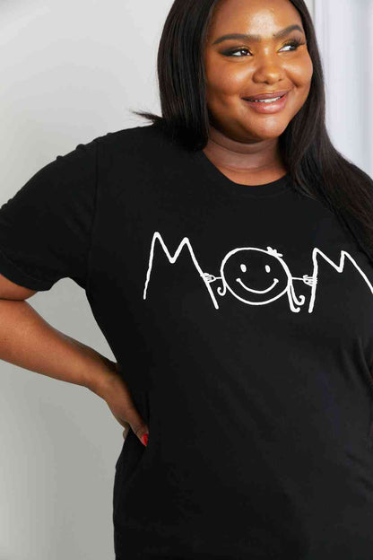 mineB T-shirt graphique Smiley Face pleine taille