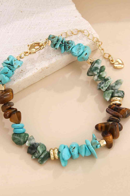 Pulsera de turquesas y piedras naturales