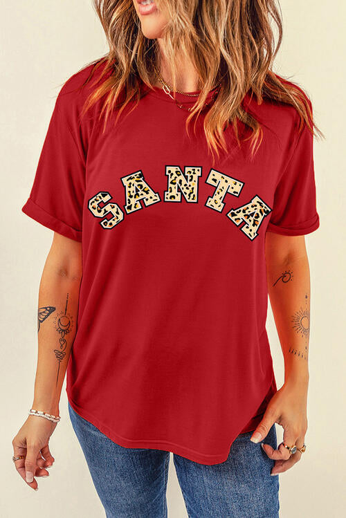 Camiseta Manga Corta Gráfica SANTA