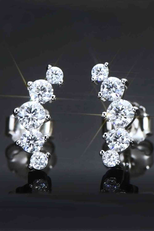 Boucles d'oreilles plaquées platine All You Need Moissanite