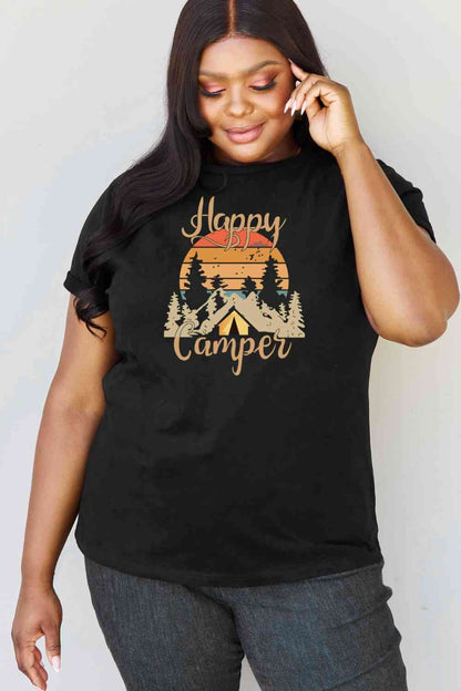 Camiseta gráfica HAPPY CAMPER de tamaño completo de Simply Love