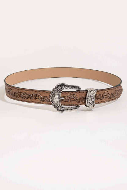 Floral PU Leather Belt