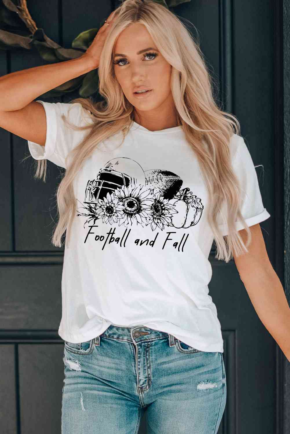 FOOTBALL ET AUTOMNE T-shirt graphique