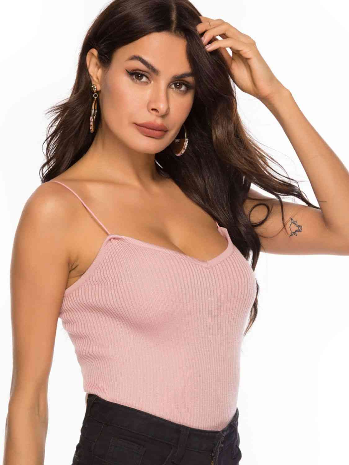 Camisola de punto con cuello en forma de corazón