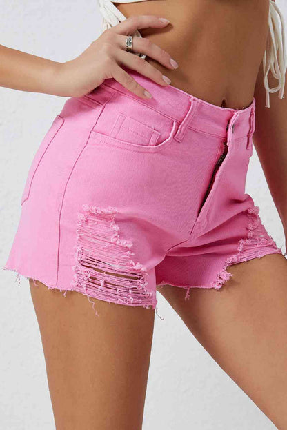 Shorts vaqueros desgastados