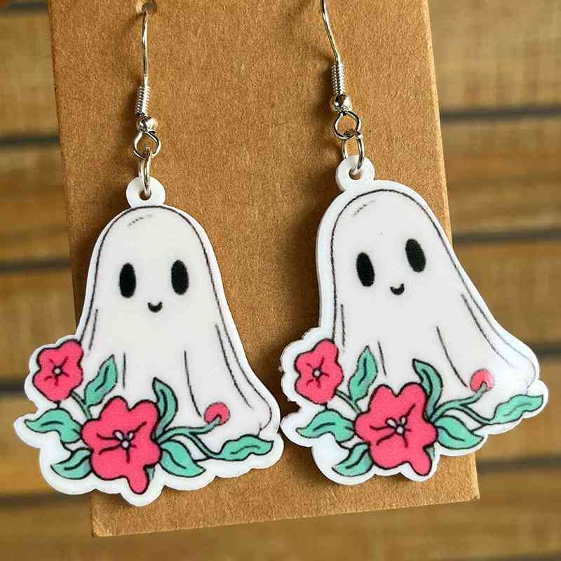 Boucles d'oreilles pendantes en acrylique sur le thème d'Halloween