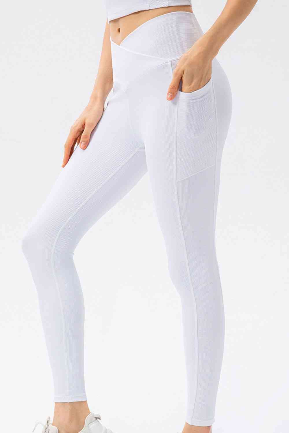 Pantalon de sport long coupe slim avec ceinture en forme de V