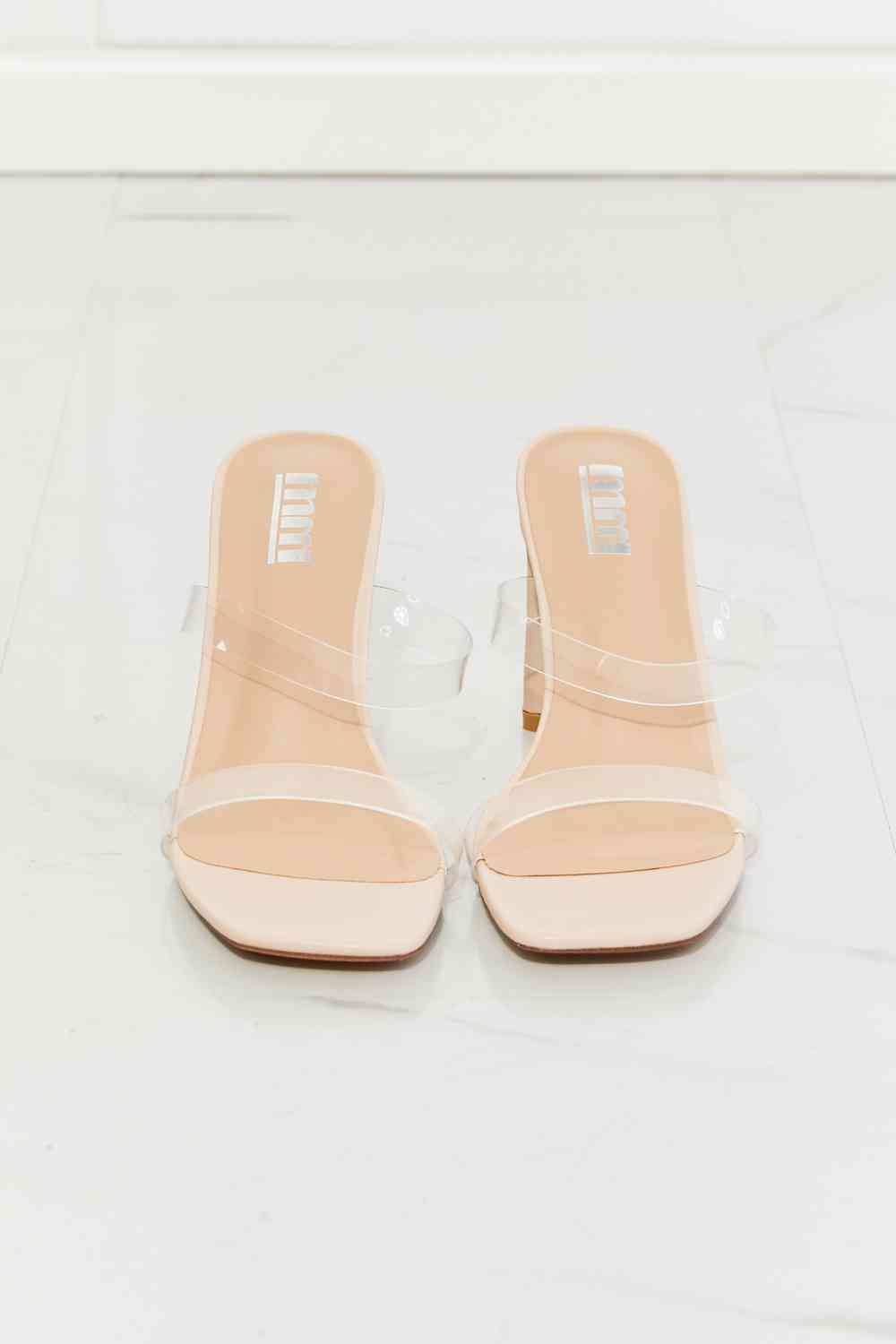 MMShoes Walking On Air - Sandales à talons transparentes à double bande