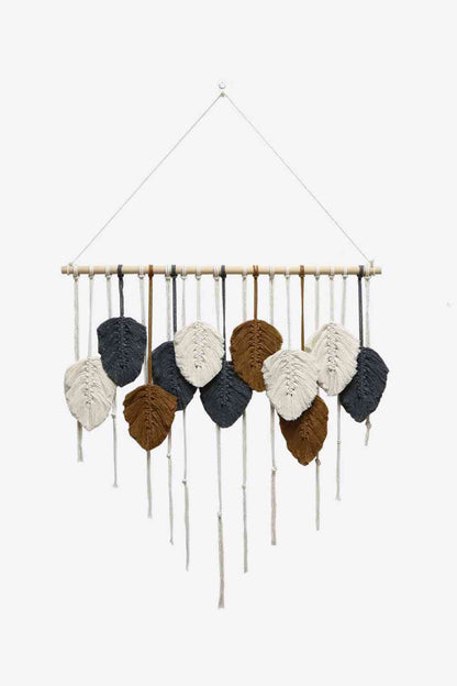 Hand-Woven Feather Macrame Wall Hanging