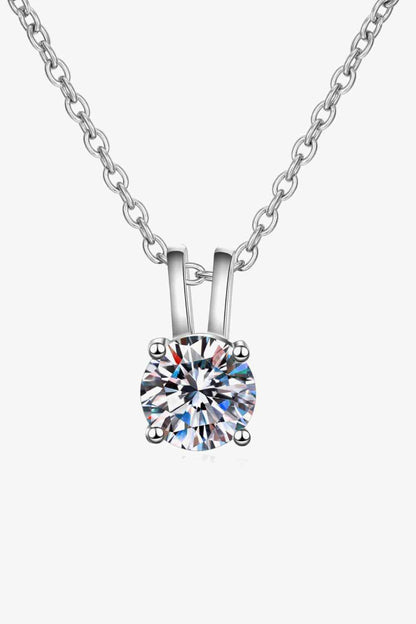 Collier moissanite en argent sterling 925