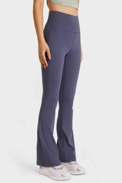 Pantalon de yoga évasé à taille élastique