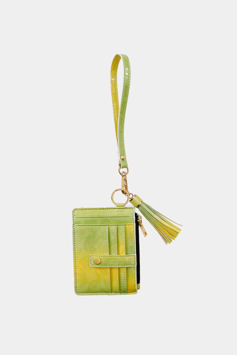 Porte-clés à pompon imprimé avec portefeuille