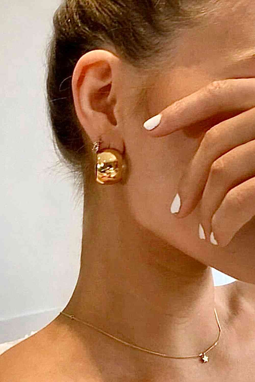 18K Gold Plated C-Hoop Earrings