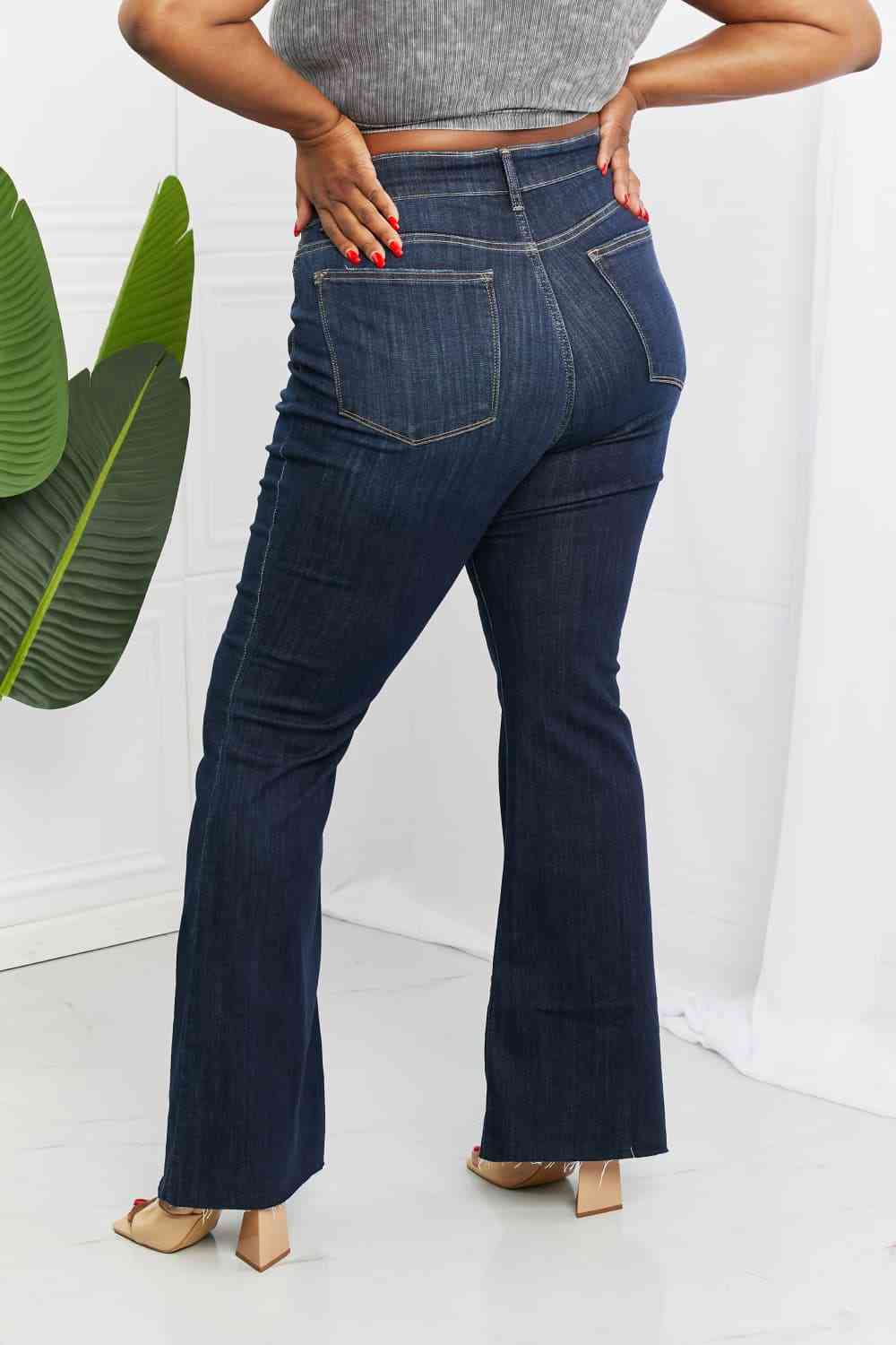 Judy Blue Tiffany Full Size High Rise Flare Jeans