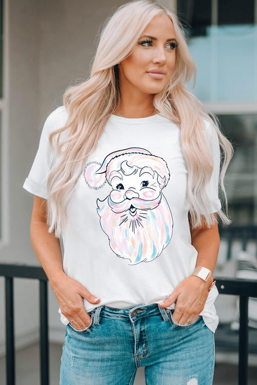 Graphic Round Neck Short Sleeve T-Shirt