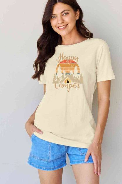 Camiseta gráfica HAPPY CAMPER de tamaño completo de Simply Love