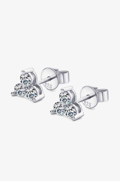 Boucles d'oreilles à tige en argent sterling 925 Moissanite