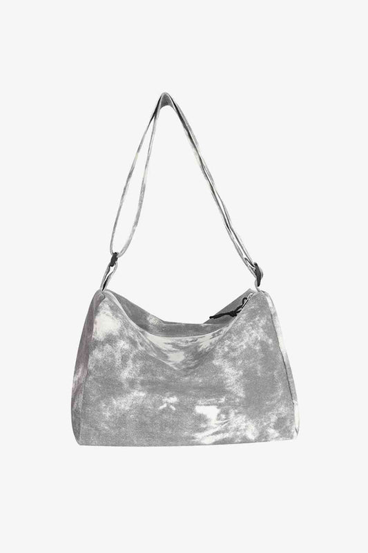 Bolso bandolera de lona con efecto tie-dye