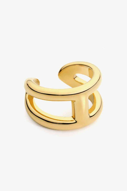 18K Gold Plated Double-Layered Open Ring