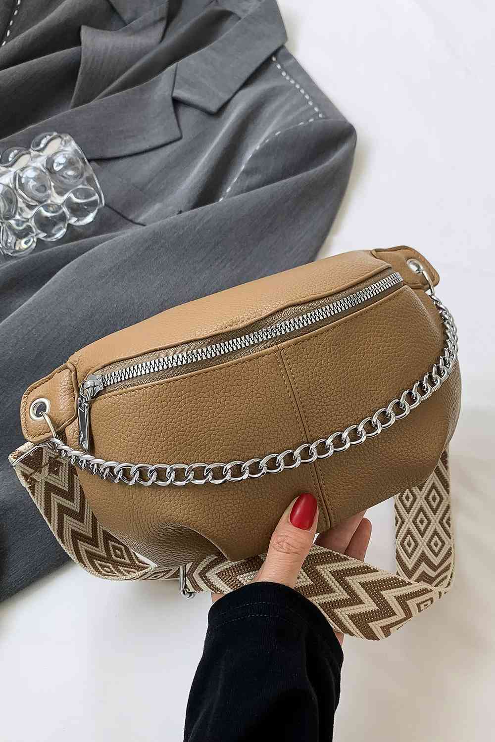 Bolso bandolera de cuero PU